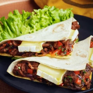 Beef Quesadillas with Saint Angel Original