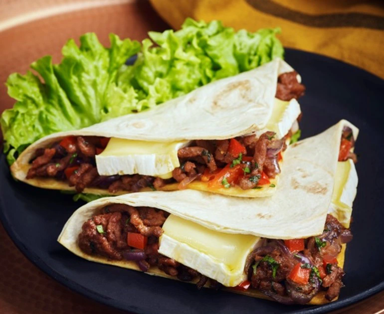 Beef Quesadillas with Saint Angel Original