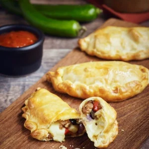 Pork Empanadas with Saint Angel Original